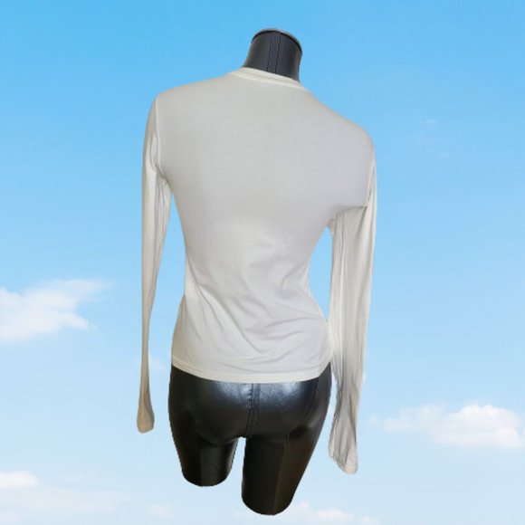 ROBERTO CAVALLI LOGO STUDDED LONG SLEEVE COTTON SHIRT / TOP - Size: 42 - Picture 2 of 9